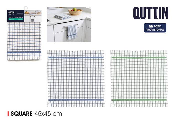 Quttin Set de Paños de Cocina Cuadrados de Algodón 45x45 cm Quttin Set de Paños de Cocina Cuadrados de Algodón 45x45 cm