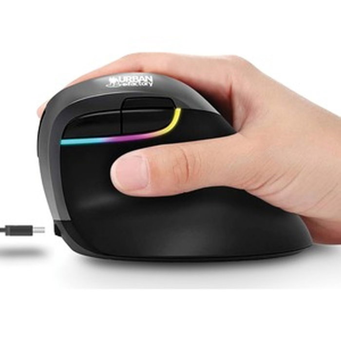 Urban Factory Ratón Ergonómico Inalámbrico Bluetooth Diestro Recargable