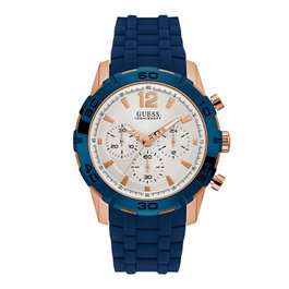 Guess W0864G5 con caja rosada y correa azul