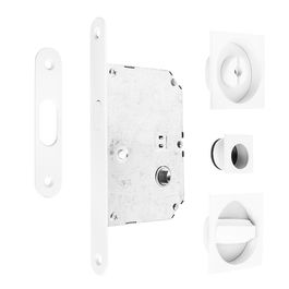 Jandel Cierre Puerta Corredera Cuadradas Blanco Madera 56X56 Exterior, D48 Interior. Blanco Mate