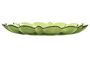 DKD Home Decor Plato de Cristal Dalia Verde Oscuro Irregular
