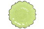 DKD Home Decor Plato de Cristal Dalia Verde Oscuro Irregular