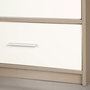 Max Home Cómoda de 8 cajones en blanco y madera