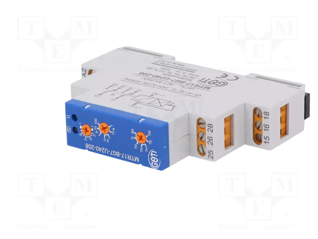 DOBRY CZAS MTR17-B07-U240-208 Relé de tiempo 1s÷100h 250VAC/8A