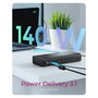 ICY BOX Docking Station IB-DK7401-CU31 Multi, USB-C 3.2 Gen 2, 8K 144Hz, 4x USB-A 3.2, 4x USB-C PD 140W, Ethernet 2.5Gb, HDMI, DisplayPort, Lector SD, Negro