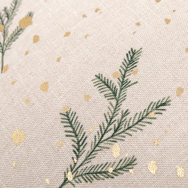 DKD Home Decor Funda Cojin Navidad Alpina Blanco Verde Algodon Viscosa 45 x 45 cm (4 Unidades)