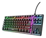 Trust GXT 833 Thado - Teclado Gaming Tenkeyless (TKL) Compacto USB Negro con Iluminación RGB, Distribución QWERTY Español, Antighosting, Cable 1.5m