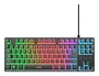 Trust GXT 833 Thado - Teclado Gaming Tenkeyless (TKL) Compacto USB Negro con Iluminación RGB, Distribución QWERTY Español, Antighosting, Cable 1.5m