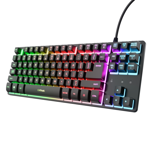 Trust GXT 833 Thado TKL Teclado Gaming RGB Español Negro