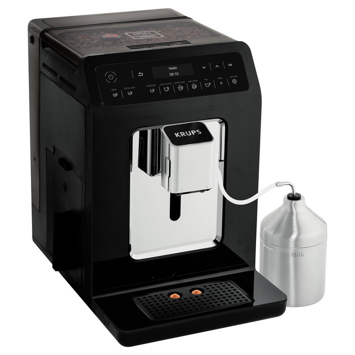 Krups Evidence EA8918 Máquina de café espresso automática con molinillo y espumador de leche - Negra