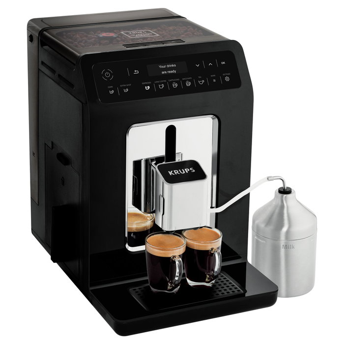 Krups Evidence EA8918 Máquina de café espresso automática con molinillo y espumador de leche - Negra