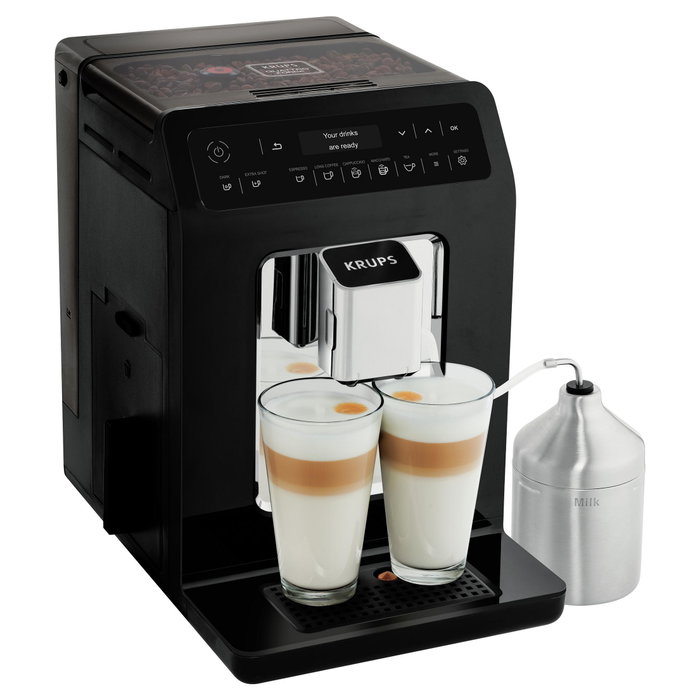 Krups Evidence EA8918 Máquina de café espresso automática con molinillo y espumador de leche - Negra