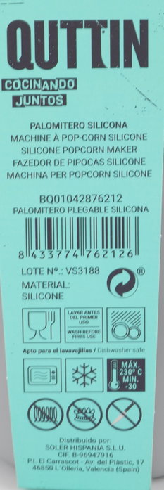 Quttin Palomitero Plegable de Silicona