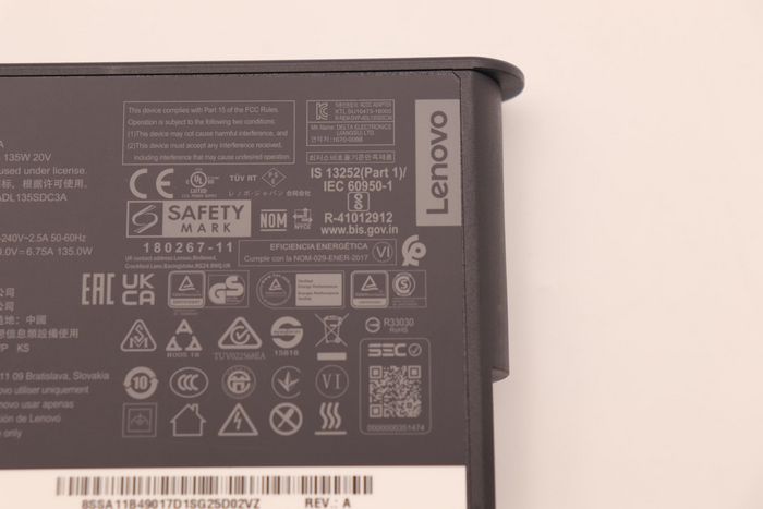 Lenovo Cargador Adaptador AC 135W Slim Tip, 100-240V, para IdeaPad, Legion, ThinkPad, Yoga