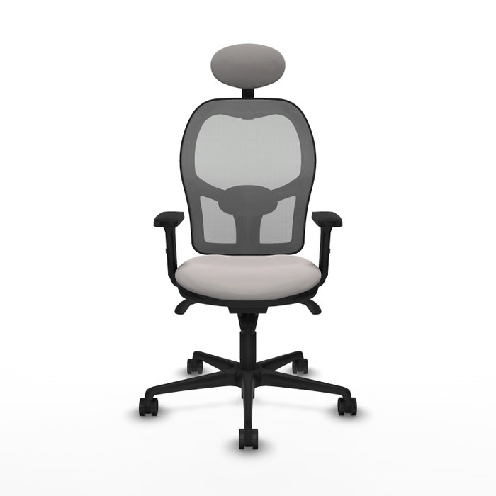 PIQUERAS Y CRESPO Silla de oficina Jorquera con mecanismo Sincro, Blanco y Gris PIQUERAS Y CRESPO Silla de oficina Jorquera con mecanismo Sincro, Blanco y Gris