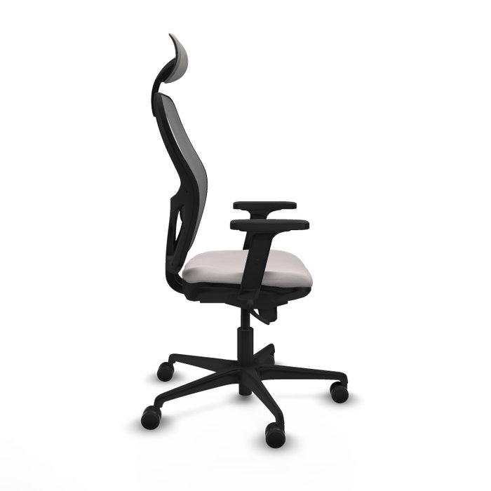 PIQUERAS Y CRESPO Silla de oficina Jorquera con mecanismo Sincro, Blanco y Gris PIQUERAS Y CRESPO Silla de oficina Jorquera con mecanismo Sincro, Blanco y Gris