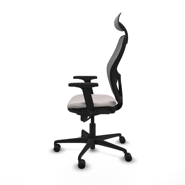 PIQUERAS Y CRESPO Silla de oficina Jorquera con mecanismo Sincro, Blanco y Gris PIQUERAS Y CRESPO Silla de oficina Jorquera con mecanismo Sincro, Blanco y Gris