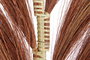 DKD Home Decor Decoración Rayung Bambú 60x2x230 con 2 Plumas Surtido