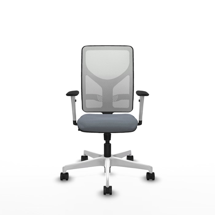 PIQUERAS Y CRESPO Silla de oficina Motilla con mecanismo Sincro, Gris y Blanco