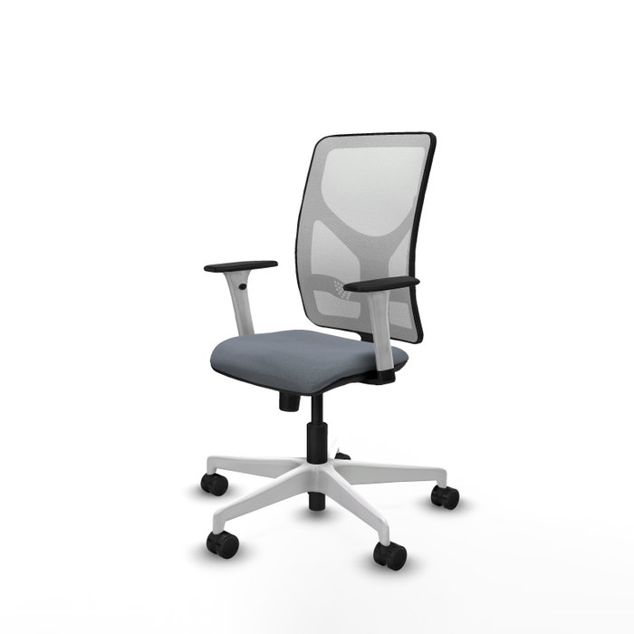 PIQUERAS Y CRESPO Silla de oficina Motilla con mecanismo Sincro, Gris y Blanco