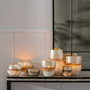 Ixia Set de 3 Jarrones Decorativos de Cristal Gris-Blanco 9 x 9 x 10 cm