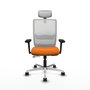 PIQUERAS Y CRESPO Silla de oficina Haches Naranja y Blanco