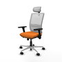 PIQUERAS Y CRESPO Silla de oficina Haches Naranja y Blanco
