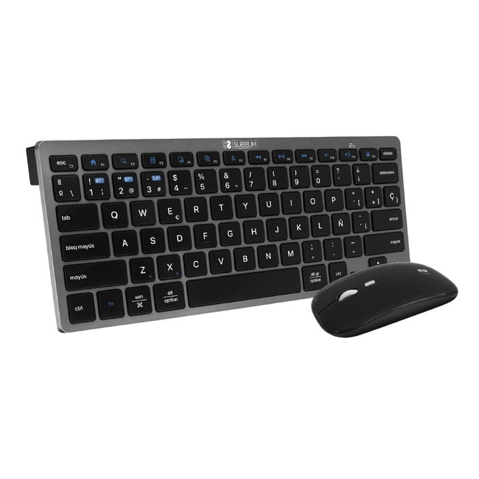 Subblim Combo Multidispositivo Compacto Gris/Negro SUBKBC-OCO020