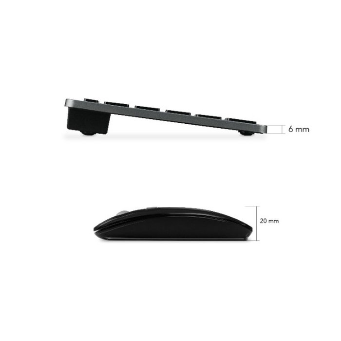 Subblim Combo Multidispositivo Compacto Gris/Negro SUBKBC-OCO020