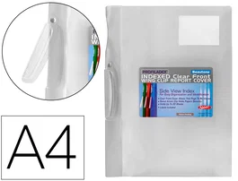 Beautone 48384 Carpeta Dossier Pinza Lateral Polipropileno DIN-A4 Incolora Pack 10