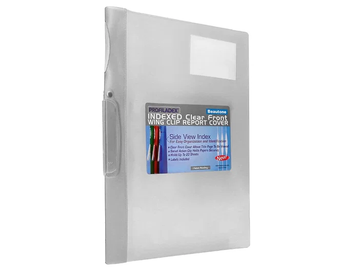 Beautone 48384 Carpeta Dossier Pinza Lateral Polipropileno DIN-A4 Incolora Pack 10