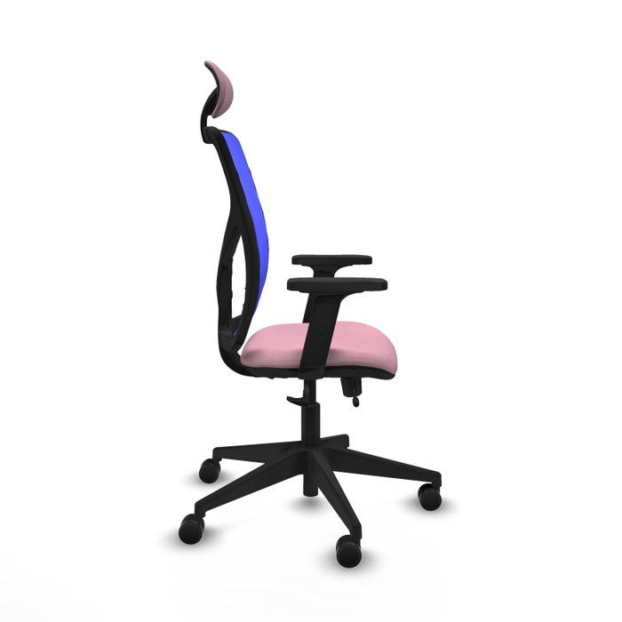 PIQUERAS Y CRESPO Silla de oficina Motilla con mecanismo Sincro/Traslack, Rosa y Azul