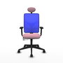 PIQUERAS Y CRESPO Silla de oficina Motilla con mecanismo Sincro/Traslack, Rosa y Azul