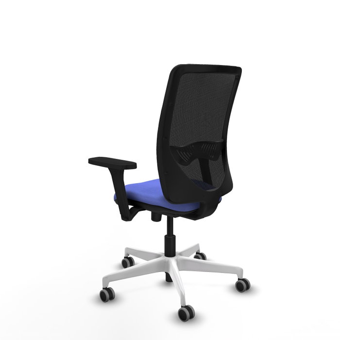 PIQUERAS Y CRESPO Silla de oficina Zulema con mecanismo Sincro, Azul claro y Negro