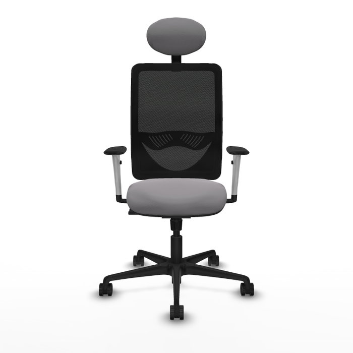 PIQUERAS Y CRESPO Silla de oficina Zulema con mecanismo Sincro, Gris y Negro