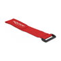 DeLOCK Bridas de cable con gancho y lazo L 280 x AN 38 mm rojo (3 unidades)
