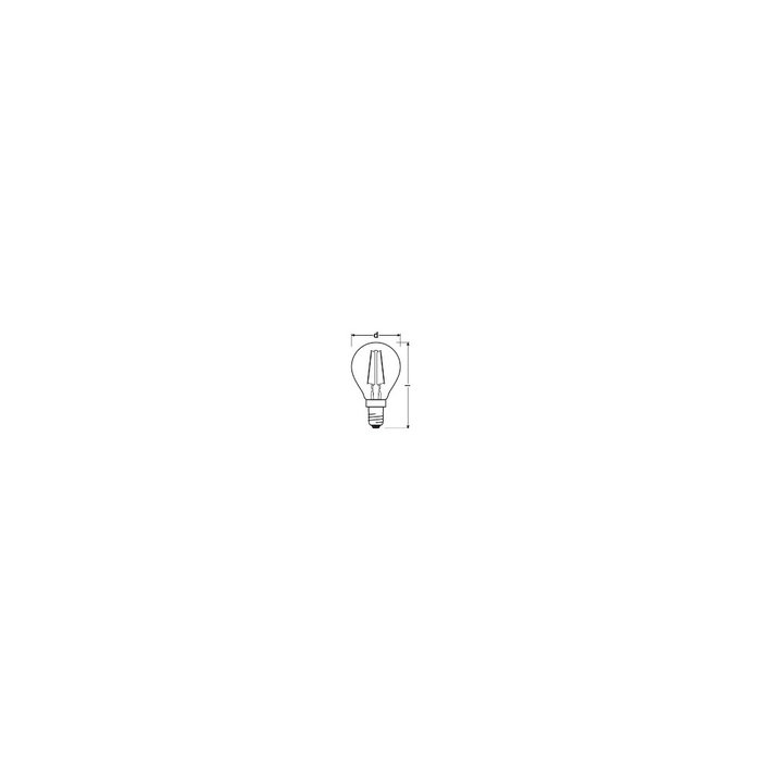 Ledvance/Osram Classic E14 2,5 W 220 lm 2400 K 300º IP20