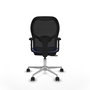 PIQUERAS Y CRESPO Silla de oficina Jorquera con mecanismo Sincro/Traslack, Azul claro y Negro