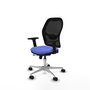 PIQUERAS Y CRESPO Silla de oficina Jorquera con mecanismo Sincro/Traslack, Azul claro y Negro