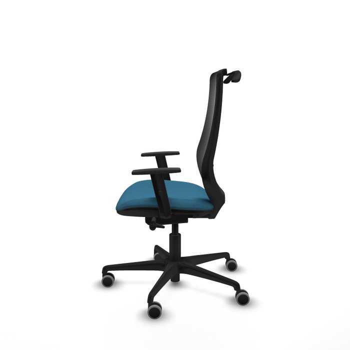 PIQUERAS Y CRESPO Silla de oficina Mardos con mecanismo Sincro/Traslack Verde petróleo