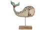 DKD Home Decor Decoración de Hierro Ballena Pintada