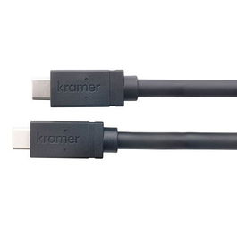 Kramer Cable USB-C Full Featured C-U32/FF-6, USB 3.2, Pasivo, 1.8m (6 pies), Transferencia 10Gbps, Carga 60W, Negro (96-0235106)