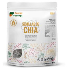 Energy Feelings Semillas de Chía 1Kg. Alto en Proteínas, Omega 3, Calcio y Fibra. Vegano. Producto Natural.