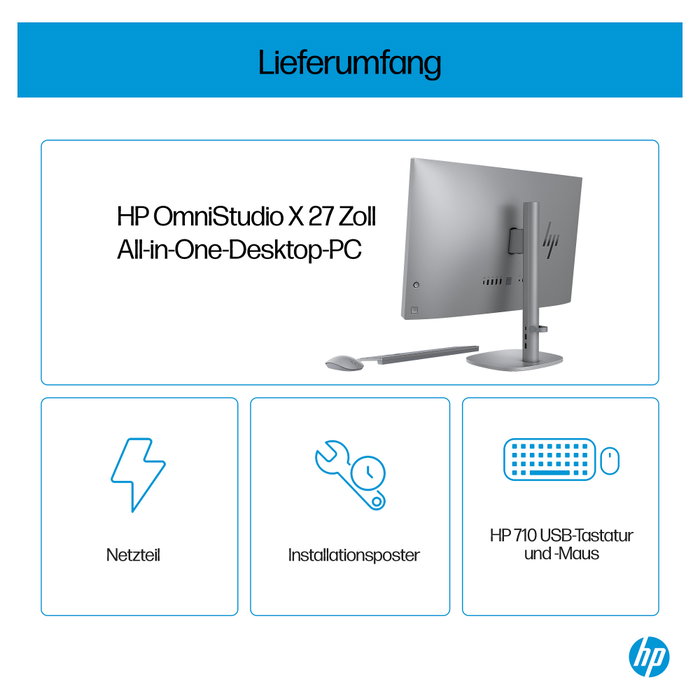 HP 27-cs0175ng OmniStudio X All-in-One PC - Intel Core i5-155H, 32GB RAM, 2TB SSD, Windows 11 Home