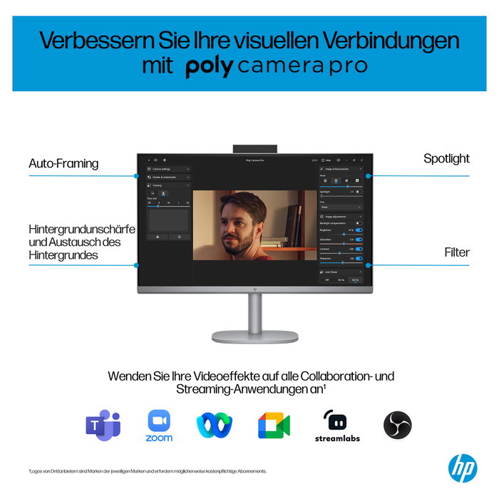 HP 27-cs0175ng OmniStudio X All-in-One PC - Intel Core i5-155H, 32GB RAM, 2TB SSD, Windows 11 Home