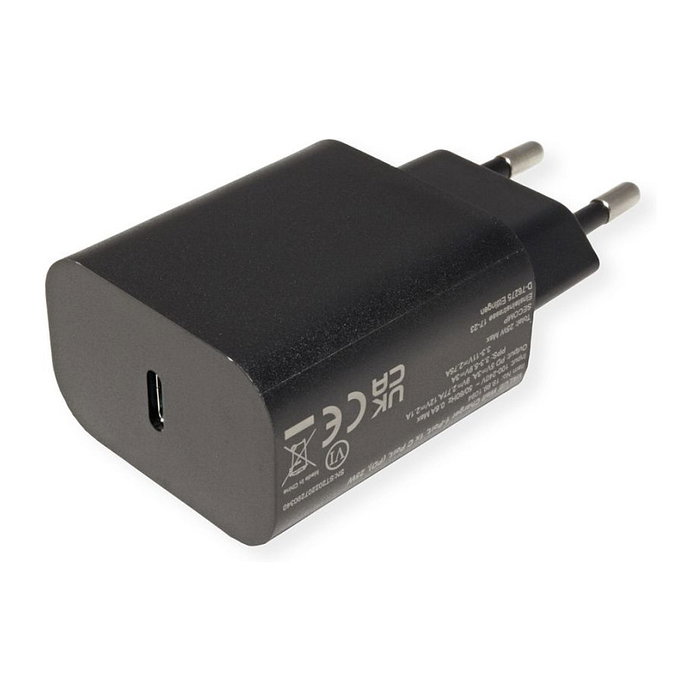 VALUE Cargador USB con 1 Puerto Tipo-C (PD) de 25W Negro VALUE Cargador USB con 1 Puerto Tipo-C (PD) de 25W Negro