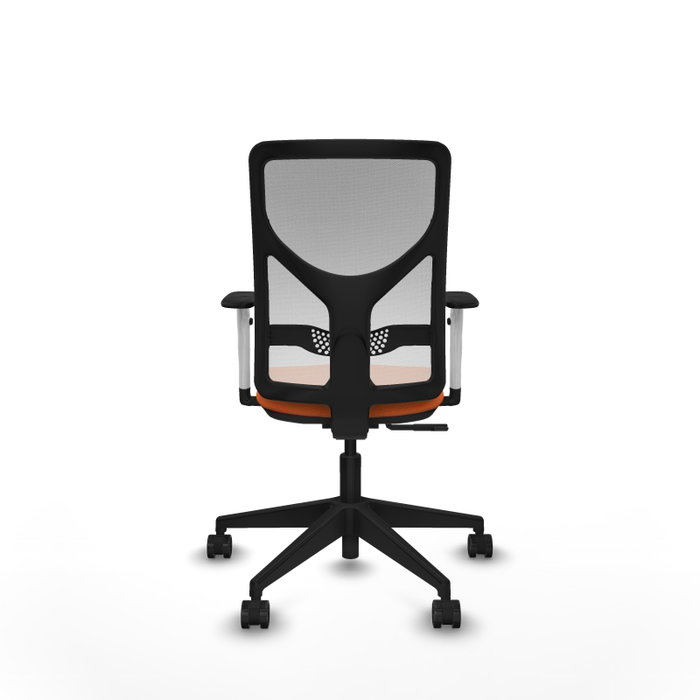 PIQUERAS Y CRESPO Silla de oficina Motilla con mecanismo Sincro, Naranja y Blanco