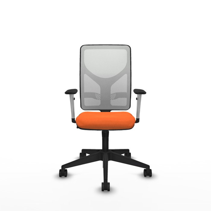 PIQUERAS Y CRESPO Silla de oficina Motilla con mecanismo Sincro, Naranja y Blanco