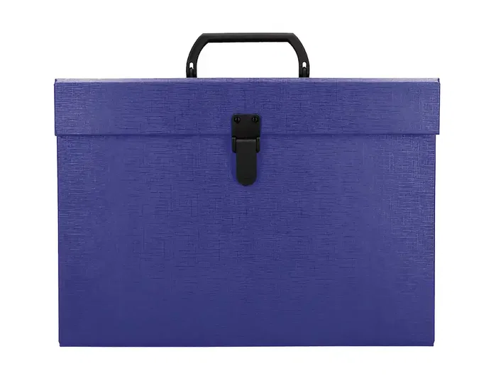 Liderpapel Maletín Clasificador con Fuelle y Asa Azul de 19 Departamentos Liderpapel Maletín Clasificador con Fuelle y Asa Azul de 19 Departamentos