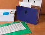 Liderpapel Maletín Clasificador con Fuelle y Asa Azul de 19 Departamentos